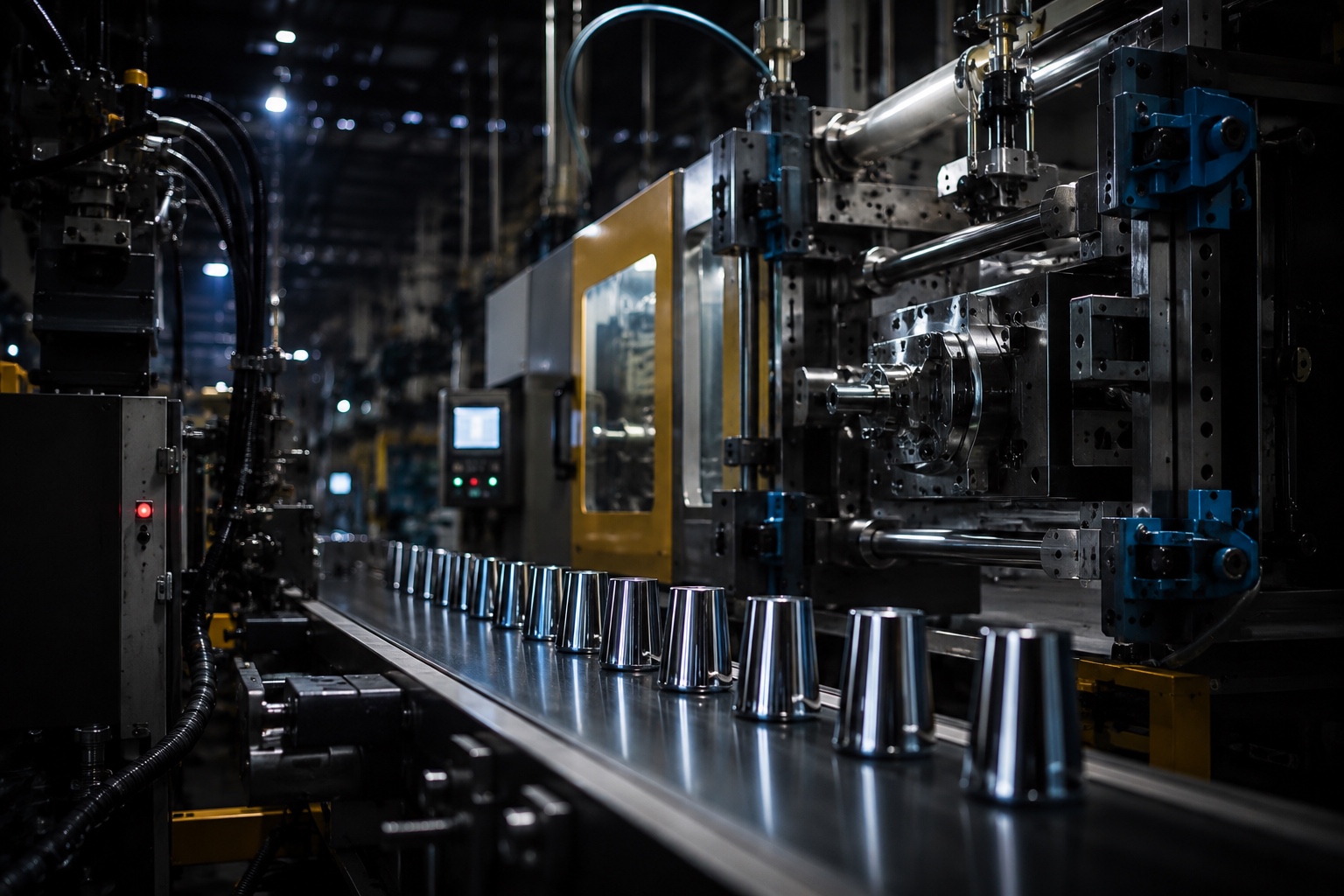 Produção por injeção de plásticos industriais